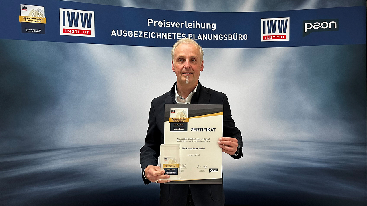 Verleihung Zertifikat ausgezeichnetes Planungsbuero Frank Fabian